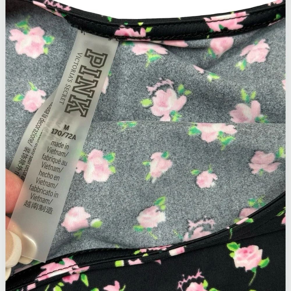 PiNK Victoria’s Secret Black Roses Swim Cover Up Skirt Medium - Picture 4 of 7